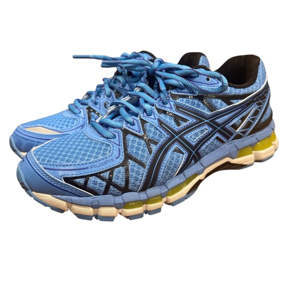 Asics Gel-Kayano 20 Men's Size 7 Blue Neptune Black Running Shoes 1203A388 - Picture 1 of 9